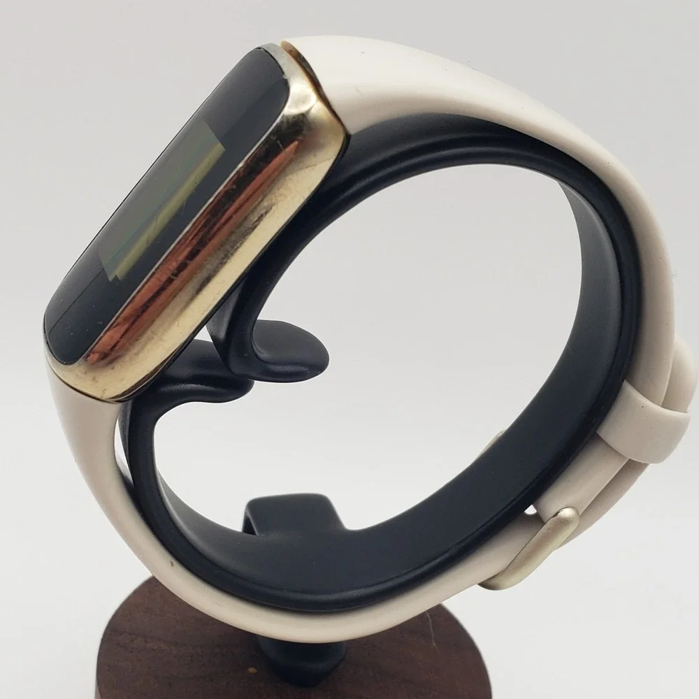 Fitbit Luxe Fitness Tracker Unisex Lunar White Gold FB422 Smartwatch - Tested
